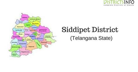 Siddipet District With Mandals In Telangana State Siddipet District