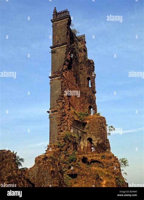 St Augustine S Tower Old Goa Goa State India Stock Photo Alamy