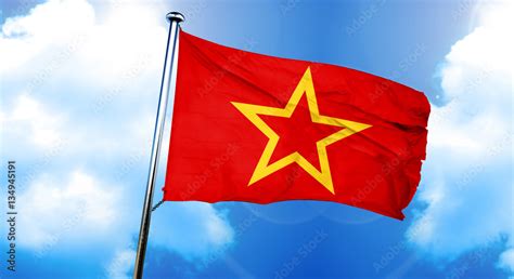 Red army symbol flag, 3D rendering Stock Illustration | Adobe Stock