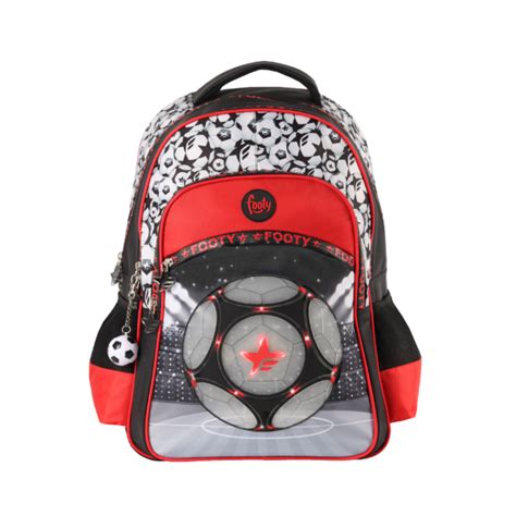 F2213ROJO Mochila Footy Espalda 18 New Champions Rojo Con Luz Led