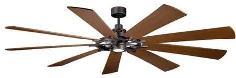 Kichler 300285AVI Gentry XL 85 Inch Anvil Iron Ceiling Fan With LED