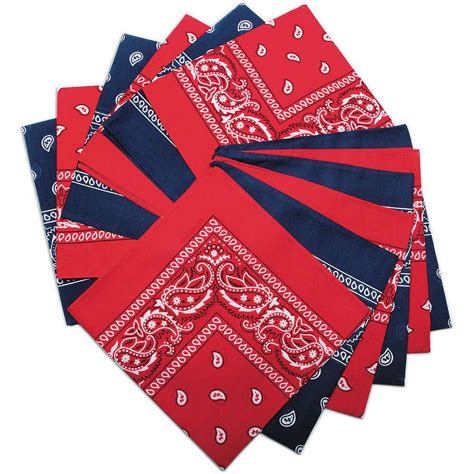 Bandanas Redblue Western Pack Of 12