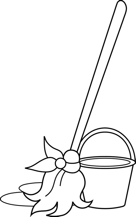 Mop Coloring Pages Kidsuki