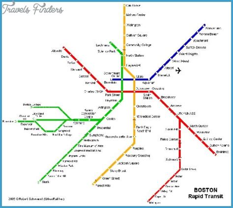 Boston Subway Map TravelsFinders