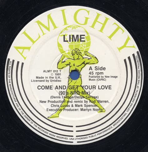 Lime – Come And Get Your Love (90's Remixes) (1991, Vinyl) - Discogs