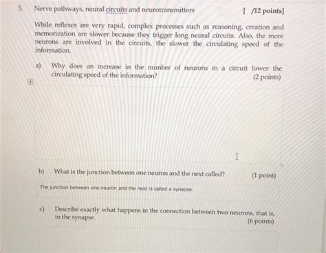 Solved Nerve pathways, neural circuits and neurotransmitters | Chegg.com