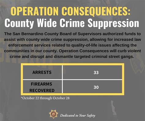 San Bernardino County Sheriff On Twitter Operation Consequences