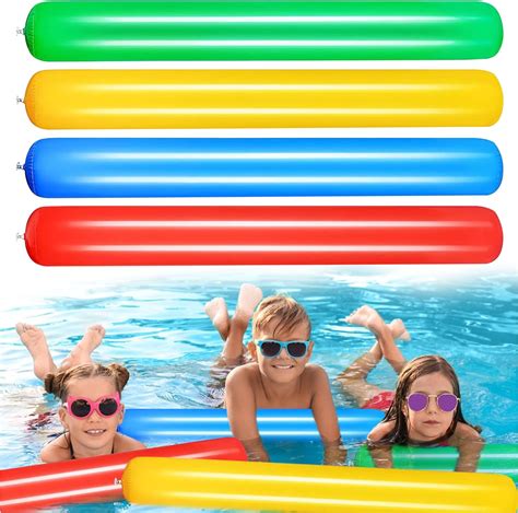 4 Stück Schwimmnudel Poolnudel,105cm Schwimmstange Pool Wassernudel ...