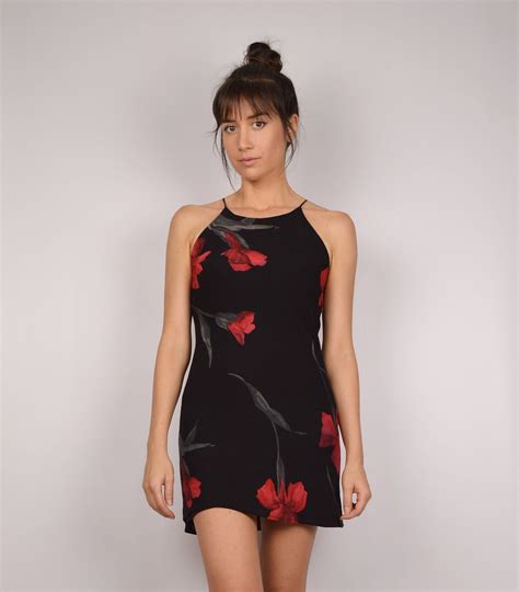 90's Floral Micro Mini Dress