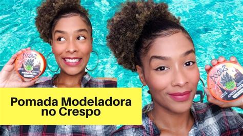 Testei Pela Primeira Vez Uma Pomada Modeladora No Meu Crespo Youtube