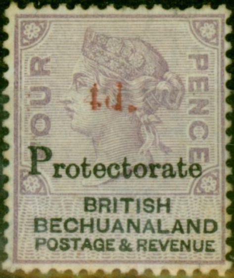 Bechuanaland 1888 4d On 4d Lilac And Black Sg44 Fine Mm Stamps