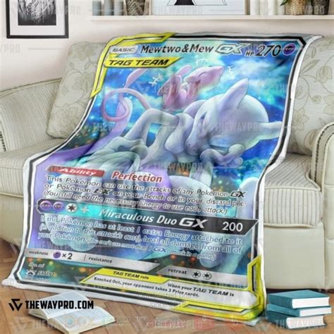 Anime Pokemon Mewtwo And Mew Blanket Hot Sale 2024