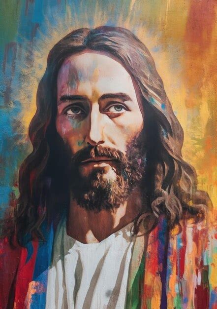 Premium Photo Painting Portrait Of Jesus Christ