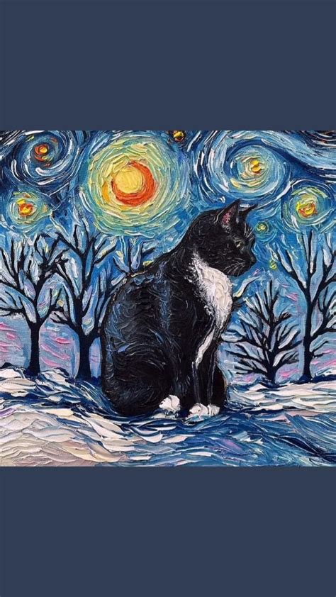 Pin de Theus en Pins criados por você Noche estrellada Van gogh Gatos