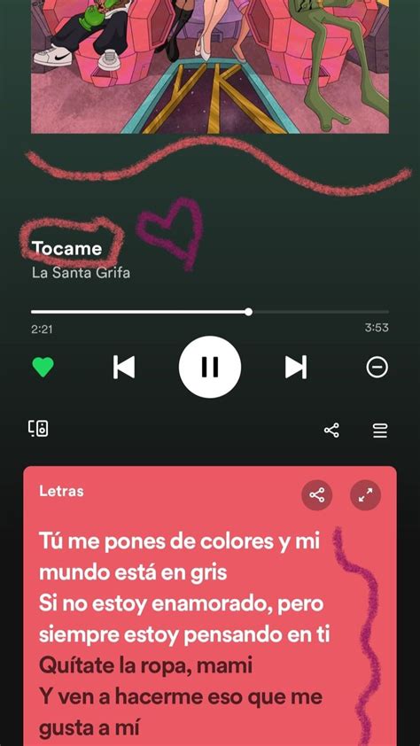 Tocame La Santa Grifa Letras de canciones Canciones románticas