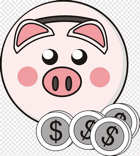 Hucha Cerdito Monedas Ahorro Dinero Dibujo Png Pngwing