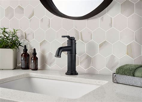 Calacatta Hexagon Matte Porcelain Tile Msi Backsplash Tile