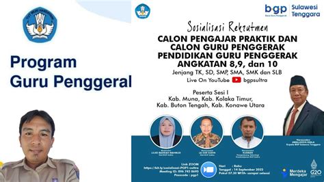 Sosialisasi Rekrutmen Calon Pengajar Praktik Dan Calon Guru Penggerak