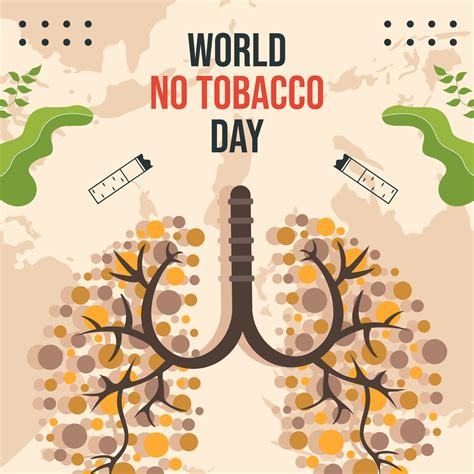 World No Tobacco Day Social Media Background Illustration Cartoon Hand