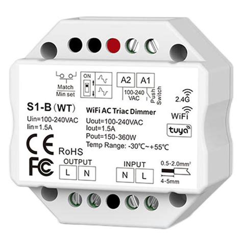 Wifi Rf Ac Triac Dimmer App Switch Single Color 24g Rf Led Controller