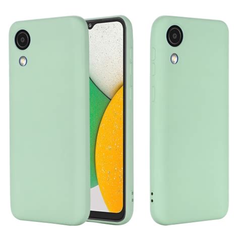 For Samsung Galaxy A03 Core Pure Color Liquid Silicone Phone Casegreen