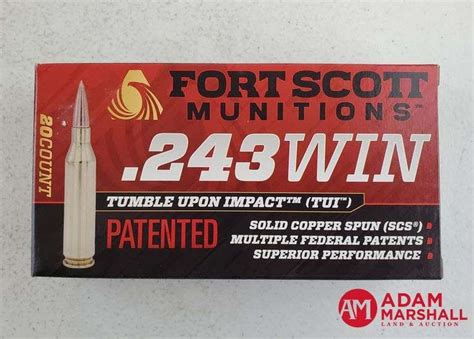 Fort Scott Munitions 243win Tui Scs 4 X 20 Adam Marshall Land