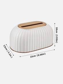 Pc Two Tone Tissue Storage Box Simple Abs Tissue Container For Home