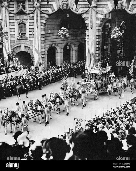 The Gold State Coach Passing Under Admiralty Arch During The Coronation