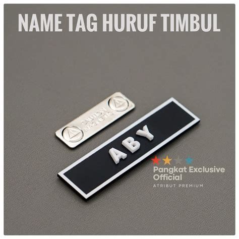 Jual PAPAN NAMA HURUF TIMBUL NAME TAG TIMBUL AKRILIK Shopee Indonesia