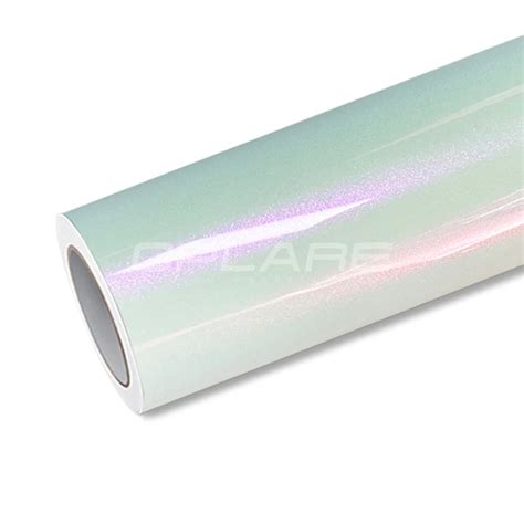 Höchste qualität glänzend Diamant weiß rosa vinyl wrap folie glänzend