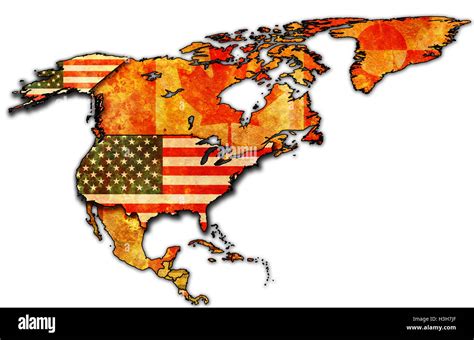 Canada usa flag map hi-res stock photography and images - Alamy