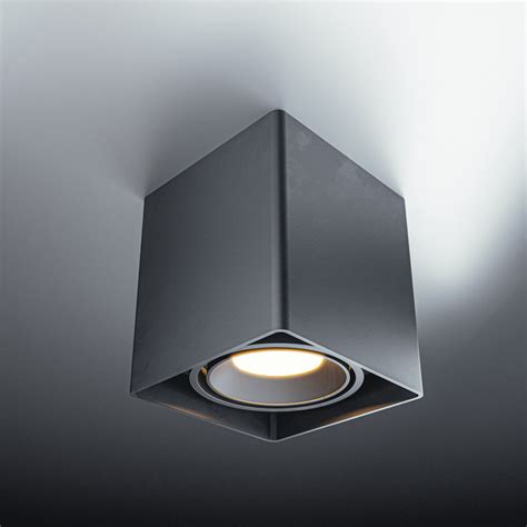 Dimmable Mounted Ceiling Spotlight Esto With GU10 Black IP20 Tiltable