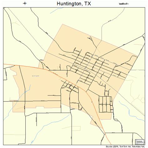 Huntington Texas Street Map 4835492