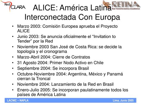 PPT CLARA la Red de Investigación y Educación de América Latina PowerPoint Presentation ID