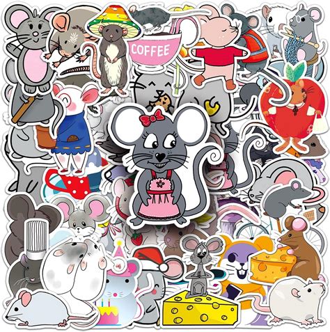 Jess Sha Store 3 Pcs Stickers Rats Sticker For Laptop