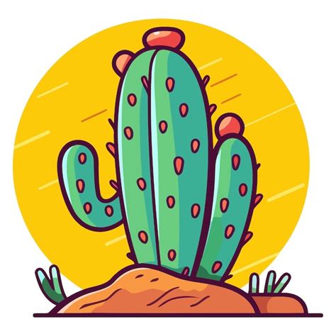 Premium Vector A Vector Based Icon Of The Mexican Nopal Cactus