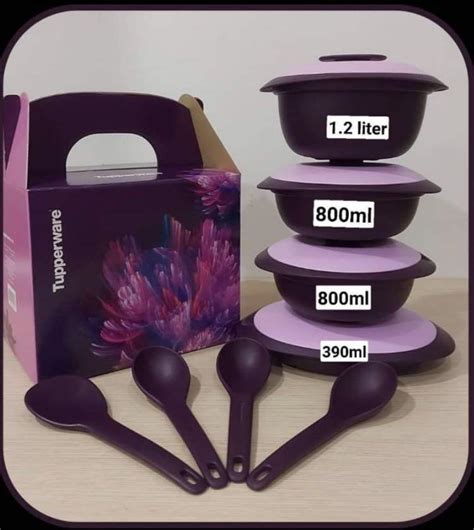 Tupperware Purple Royale Petit Serveware Set Furniture Home Living