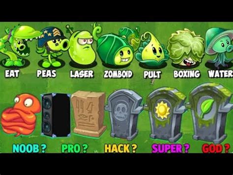 All GREEN Plants Vs All Item Gravestones Who Will Win PvZ 2 Plants