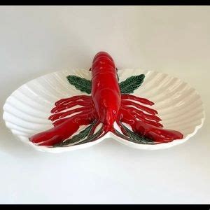 Holland Mold Dining Large Vintage Holland Mold Red Lobster Shell