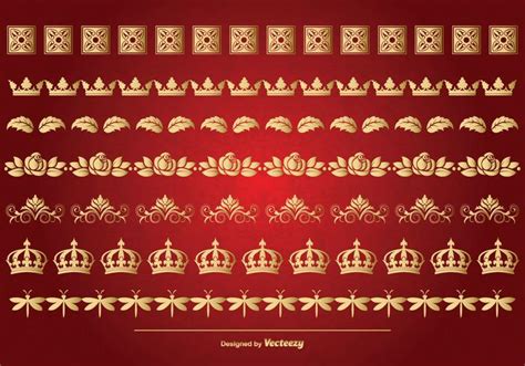 Elegant Gold Border Set 110167 Vector Art at Vecteezy