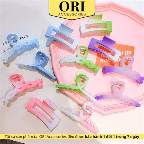 Kẹp tóc càng cua màu Gradient phong cách Hàn Quốc xinh xắn hot trend size lớn ORI ACCESSORIES
