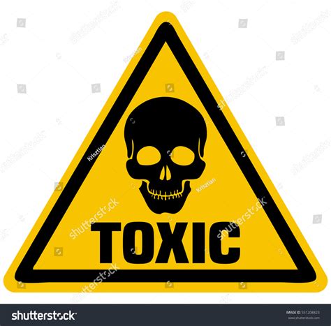 Toxic Skull Triangle Warning Sign Vector Stock Vector Royalty Free