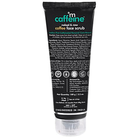 Buy MCaffeine Naked Raw Exfoliating Coffee Face Scrub With Walnut Vitamin E For Tan