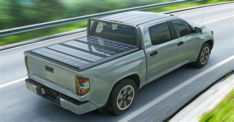 Solar panels go perfectly with pickup truck tonneau covers