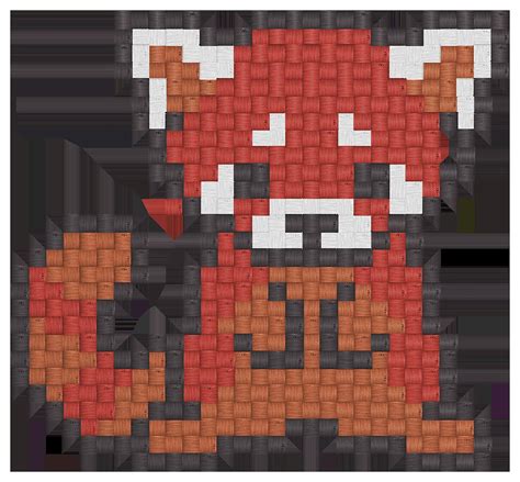 Pixel Art Grid Cute Panda Pixel Panda Pattern Bead Patterns Beads Hama Perler Minecraft Crochet