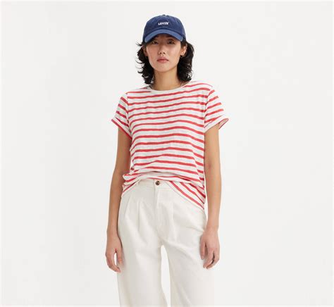 Striped Margot Short Sleeve T Shirt Red Levis® Us