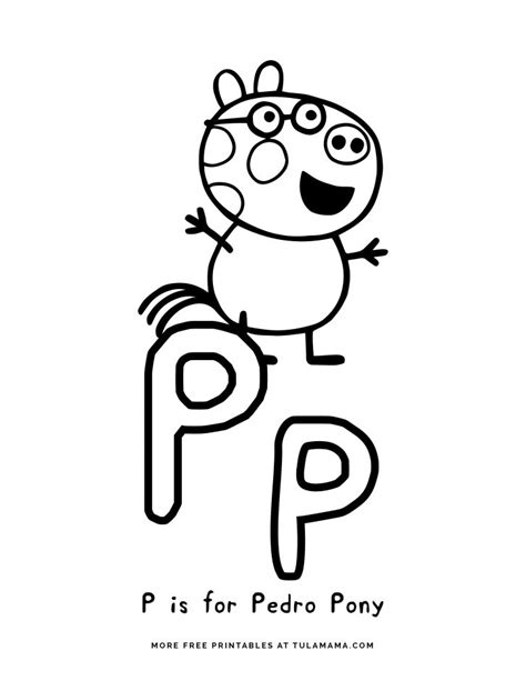 Free Printable Peppa Pig ABC Coloring Pages For Preschoolers - Tulamama