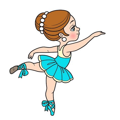 Premium Vector Beautiful Ballerina Girl In Tutu Dancing Color