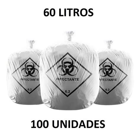 Saco De Lixo Hospitalar NEKPLAST 60 Litros 100 Unidades Higipel