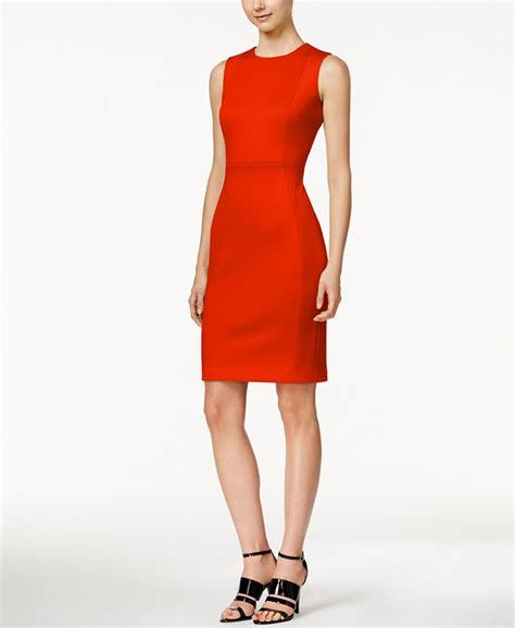 Calvin Klein Petite Scuba Crepe Sheath Dress Macys